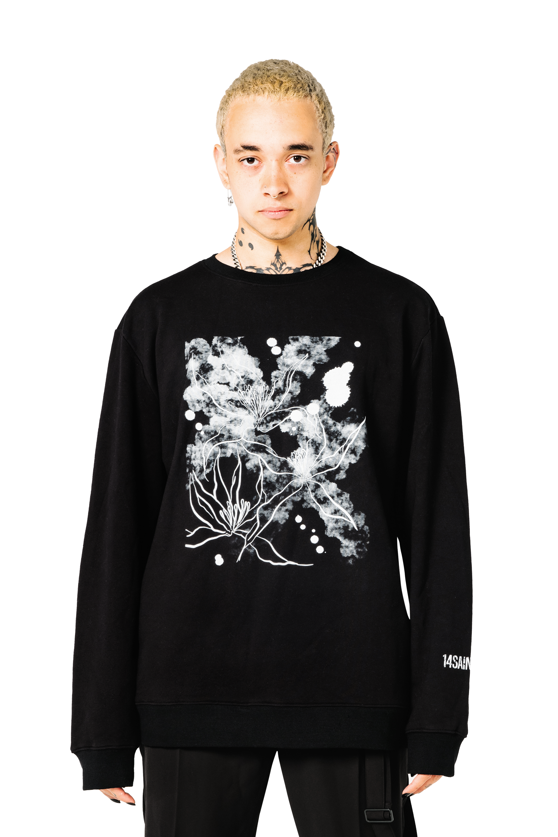 Grey hotsell floral sweatshirt